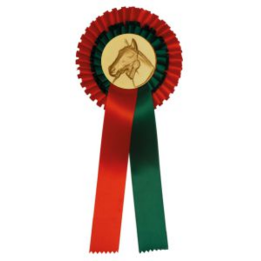 Rozet 2 rings met afslag Paardenhoofd
