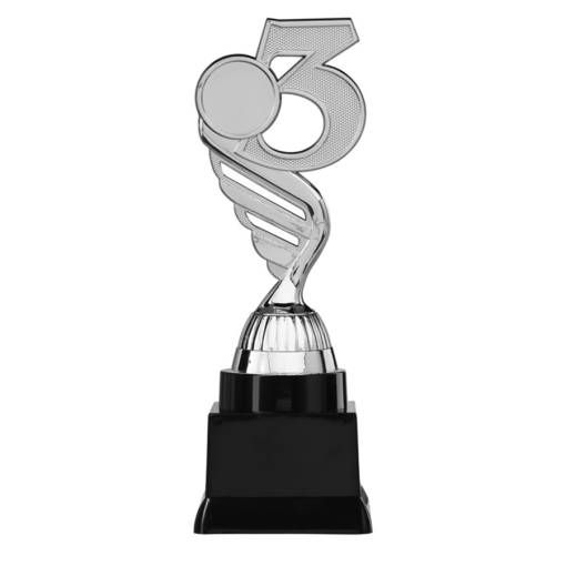 Figuur zilverkleurig Nummer 3