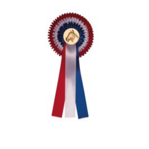 Rozet 3 rings met afslag Paardenhoofd