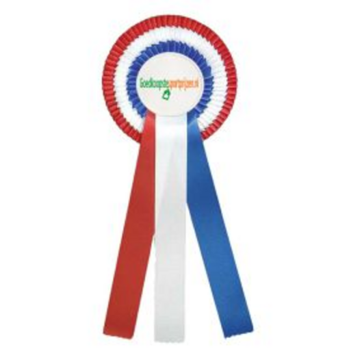 Rozet 3 rings met eigen logo/afbeelding